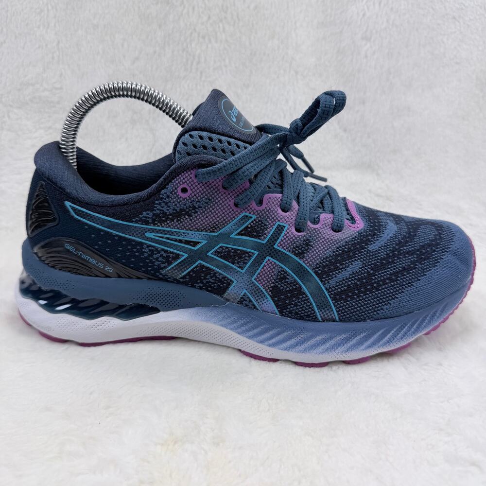 Asics Women's Navy Blue Teal Athletic Running Shoe